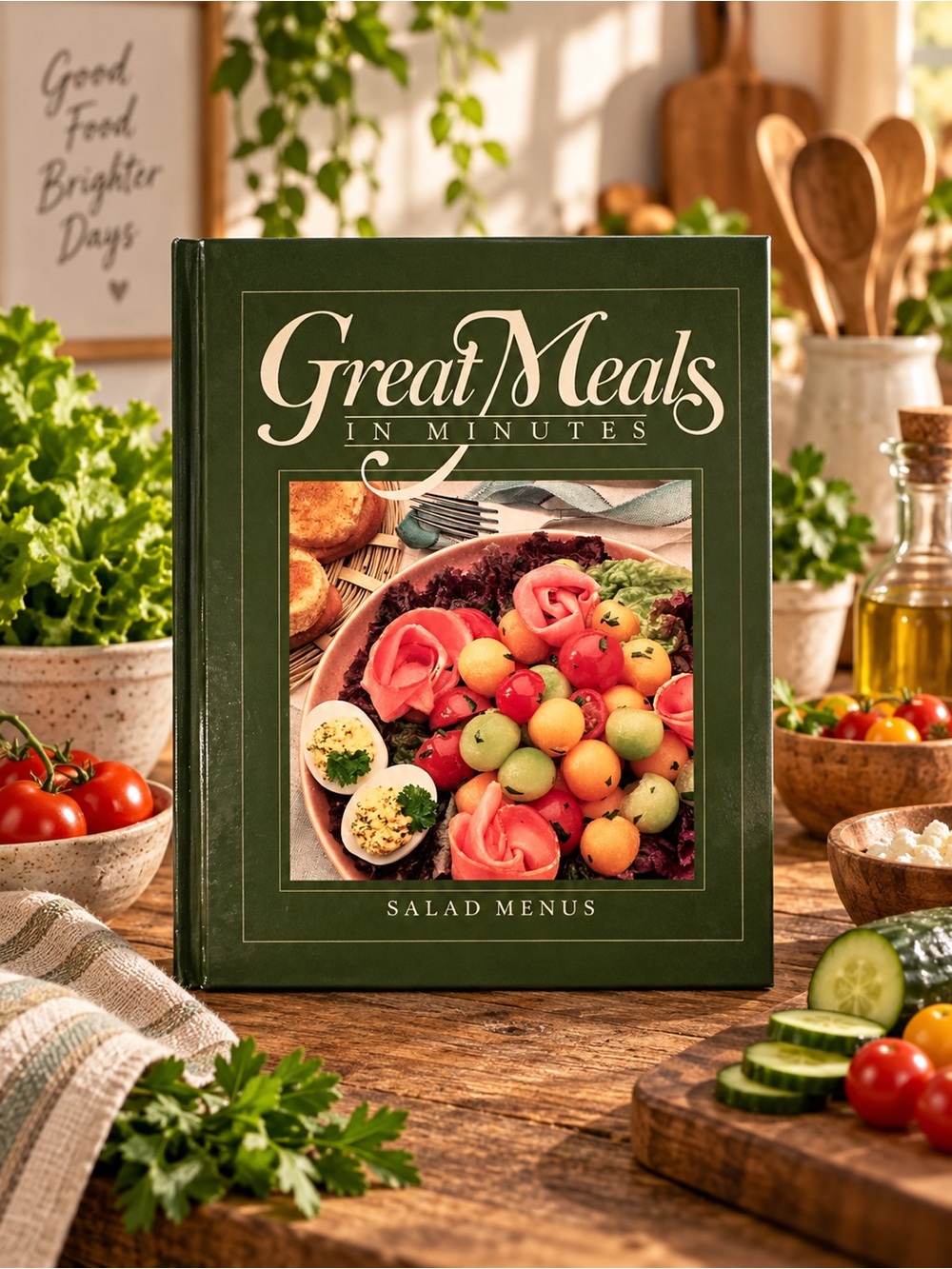 Time-Life Great Meals in Minutes Cookbook 
Salad Menus Vintage 1980s Hardcover